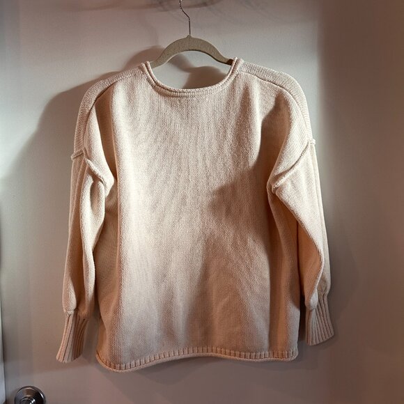 MADEWELL Conway Pullover Cream Cotton Sweater - Picture 4 of 4